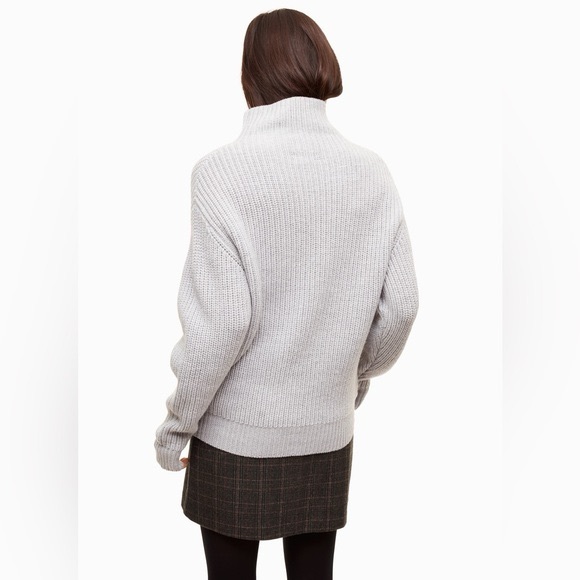 Aritzia Wilfred Montpellier Sweater in Heather Light Grey - Picture 12 of 13